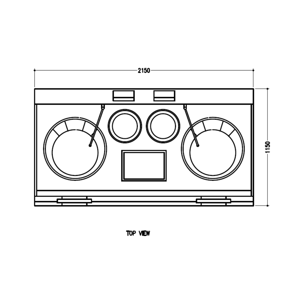 Commercial Gas Kwali Blower 2 Burner