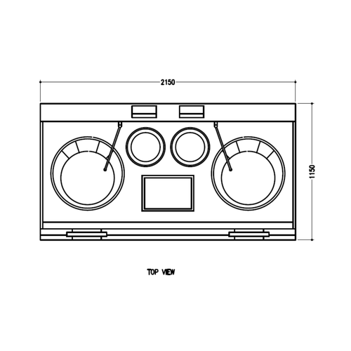 Commercial Gas Kwali Blower 2 Burner