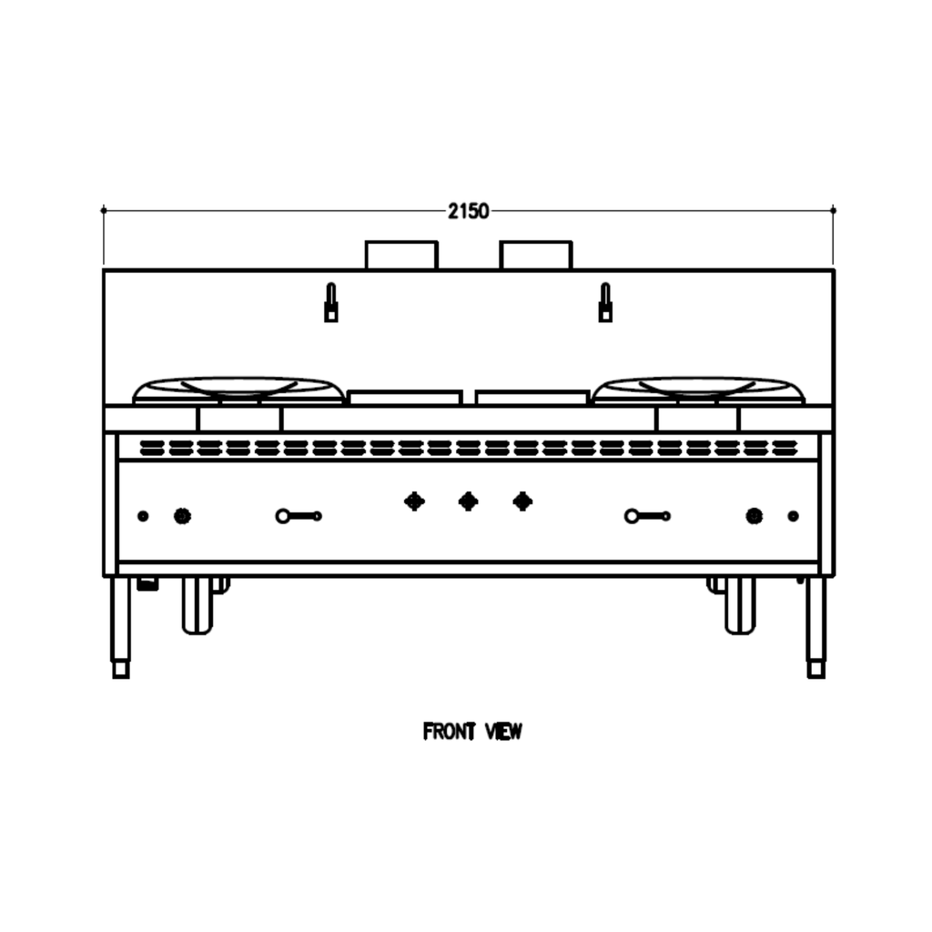Commercial Gas Kwali Blower 2 Burner