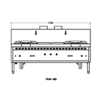 Commercial Gas Kwali Blower 2 Burner