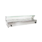 Bain Marie Food Warmer with Glass Sneeze Guard | BM Series