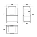 200K conveyor dishwasher dimensions and installation drawing
