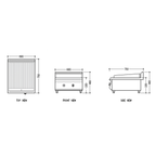 Commercial Gas Charcoal Griller/Charbroiler Portable | Countertop 600mm | GC60-P