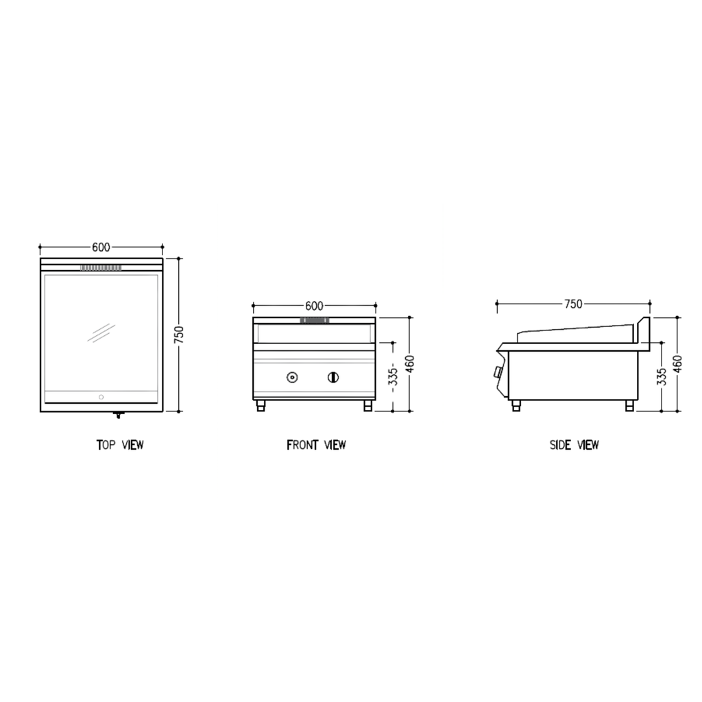 Commercial Gas Flat Griddle Portable | Countertop 600mm