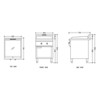 Commercial Gas Flat Griddle with Cabinet | GF60-C