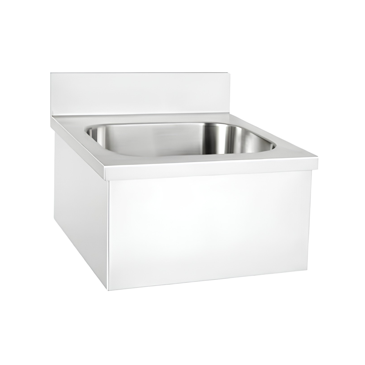 Commercial stainless steel wall-mounted single bowl hand wash station