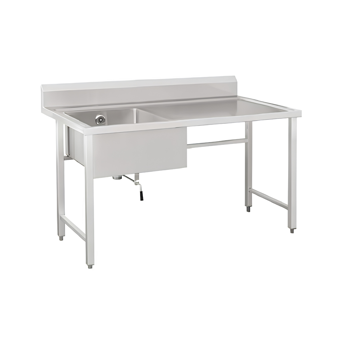Commercial kitchen sink with worktop