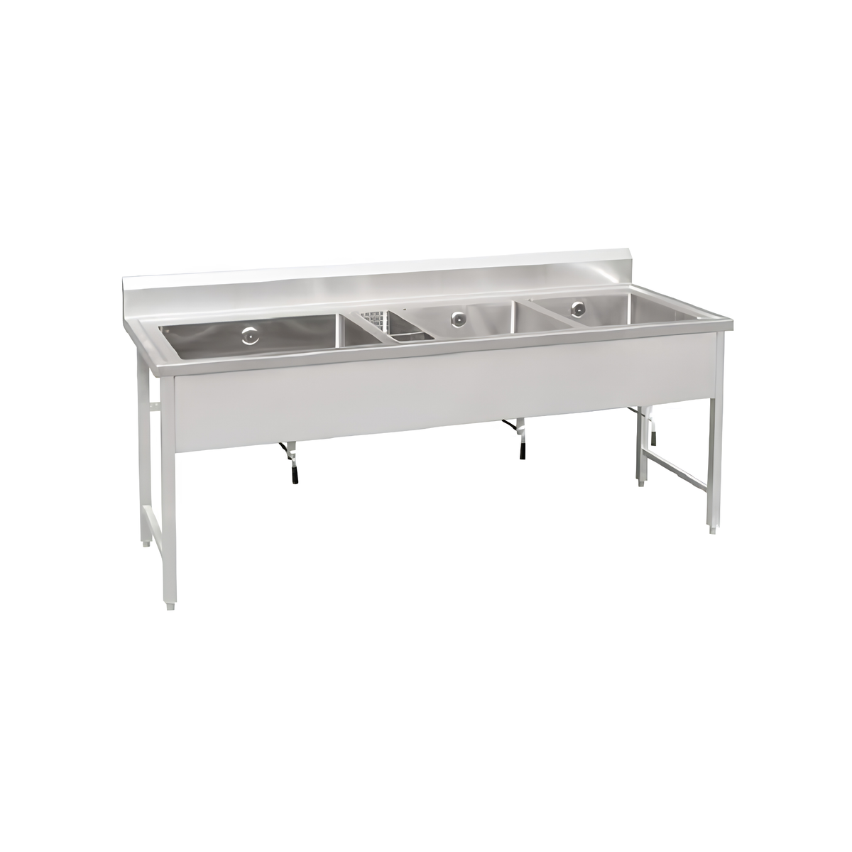 Stainless Steel Triple Bowl Pot Sink